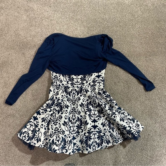 Knit Works Girls Flocked Skater Dress and Shrug Set - Picture 7 of 7